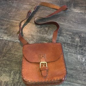Ralph Lauren chestnut leather crossbody bag